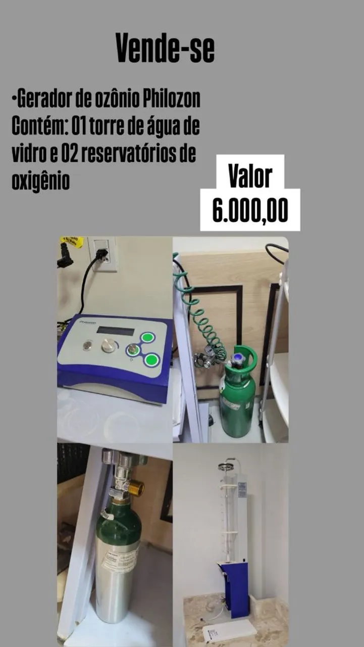 Gerador de Ozônio Philozon + Torre de Água + 2 Reservatórios de Oxigênio