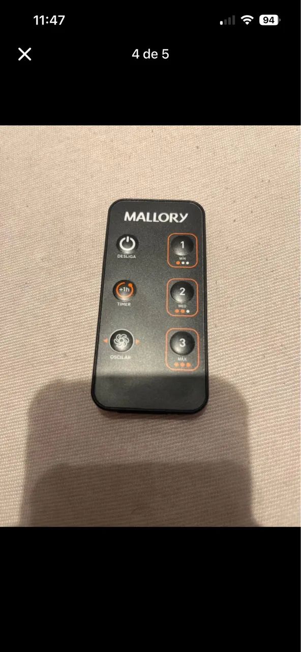 Ventilador Mallory Neo Air 15 - Controle Remoto e Timer (220V) - Foto 4