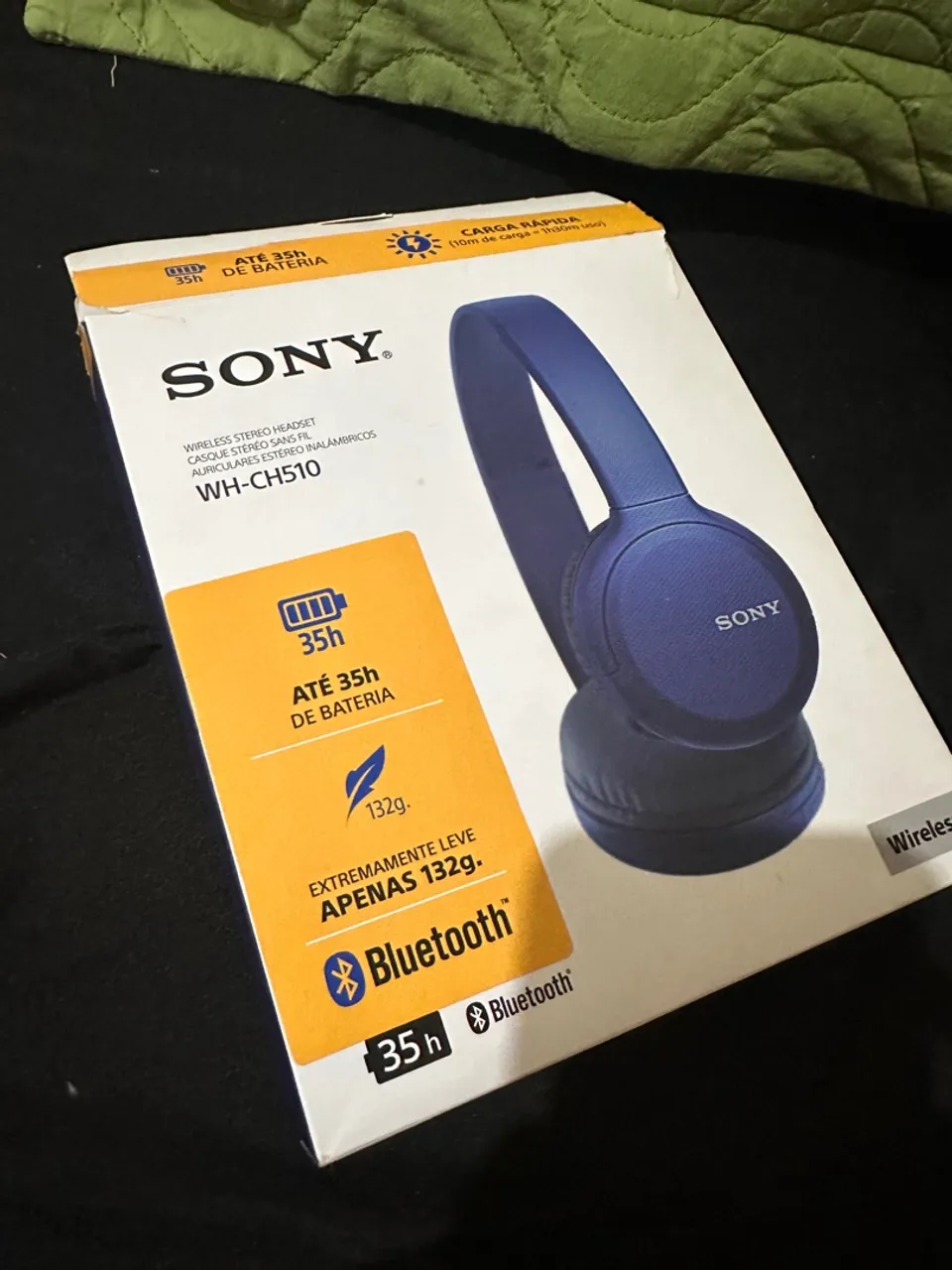 Fone de Ouvido Sony Bluetooth WH-CH510 - 35h de Bateria