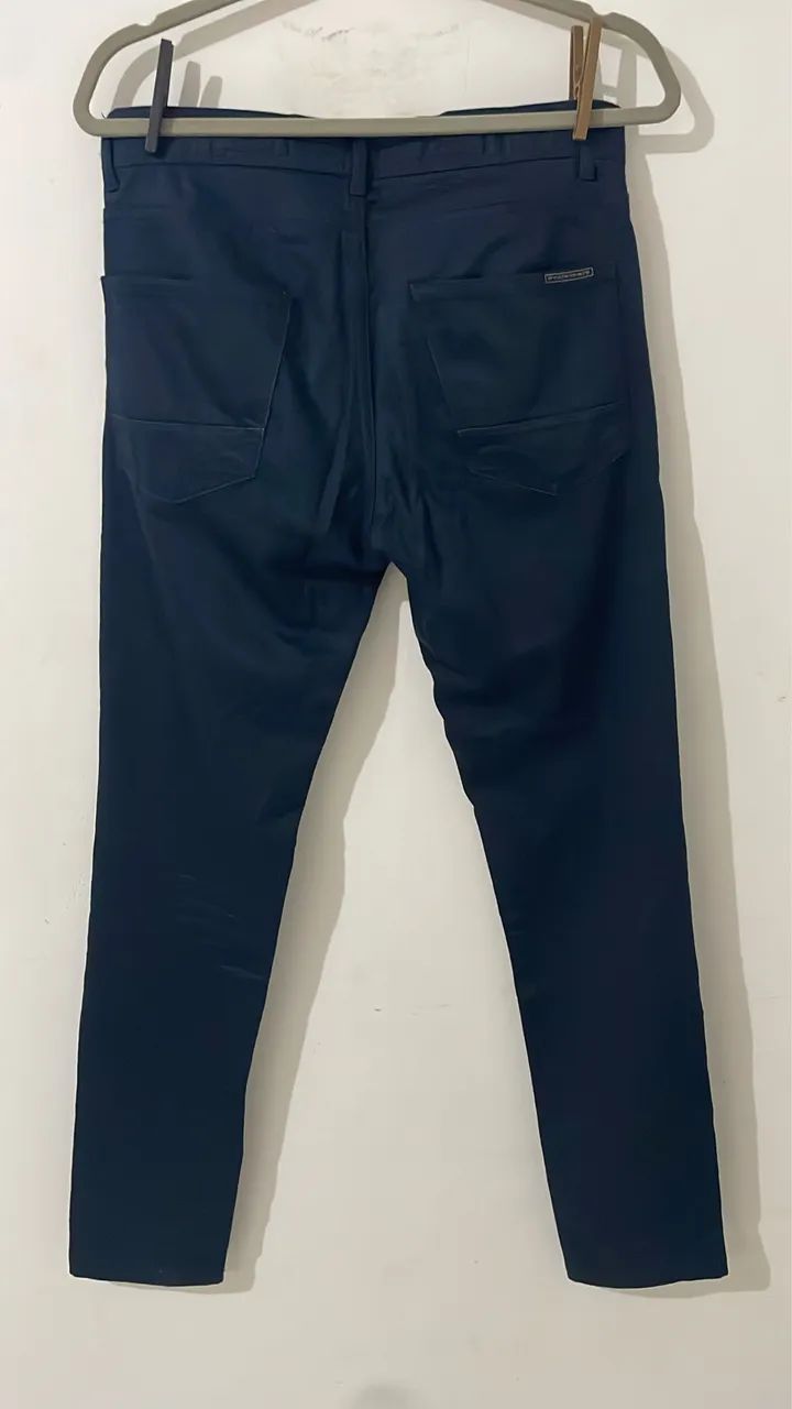 Calça chino zara azul 36 - Foto 2