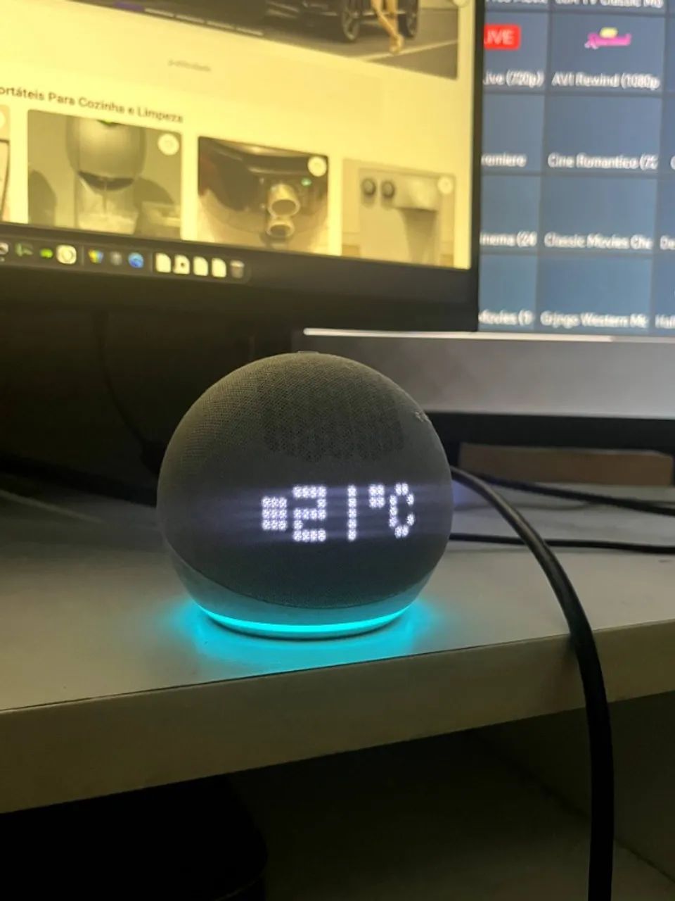 Echo Dot com Relógio. Raríssimo! 