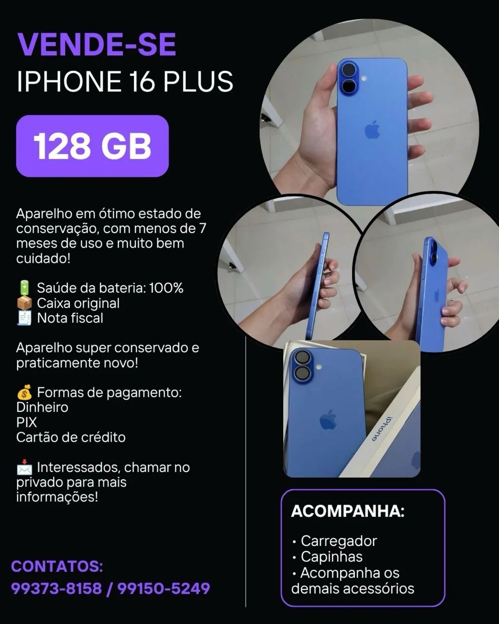 Iphone 16 Plus (Cor Ultramarino)