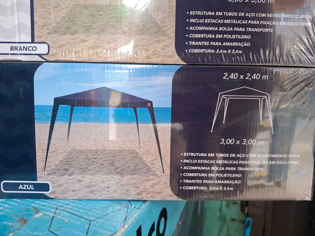 Tenda Gazebo 3x3m azul nova lacrada  - Foto 5
