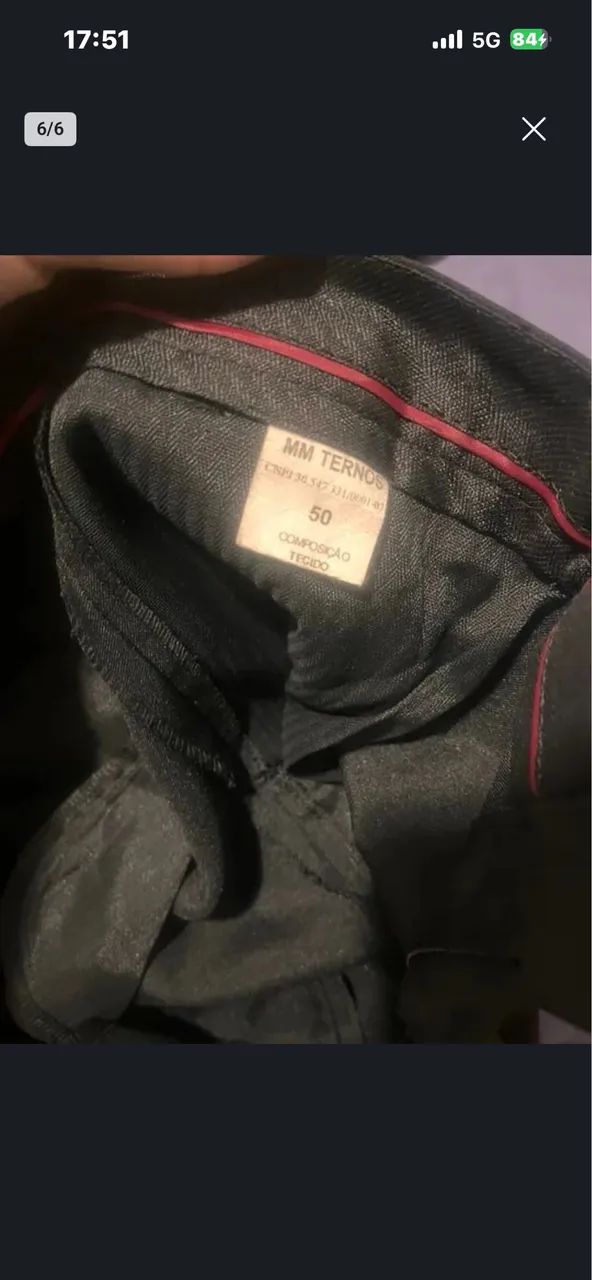Terno Lindíssimo Forrado Masculino Preto  - Foto 5