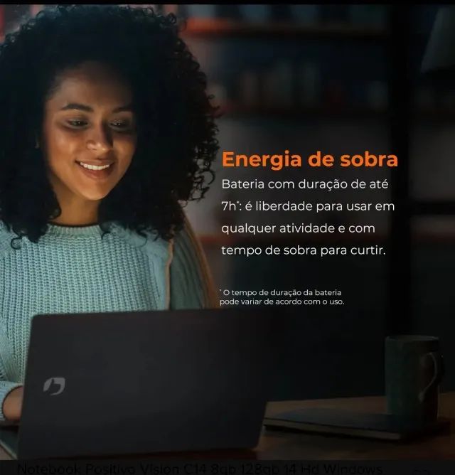 ? Notebook Positivo Vision C14 ? 8GB RAM | 128GB | Windows 11 - Foto 4