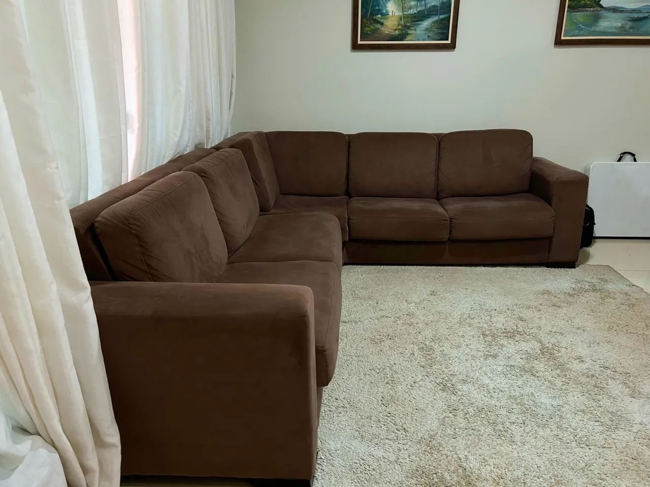 SOFÁ EM L - MARRON / NOVO  - Foto 3