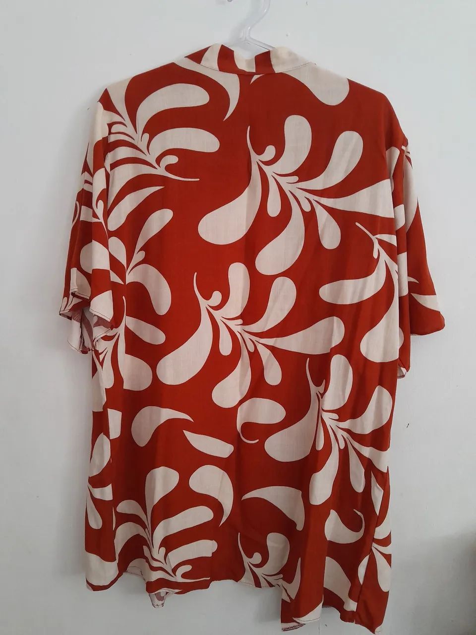 conjunto feminino estampado laranja e creme - Foto 3