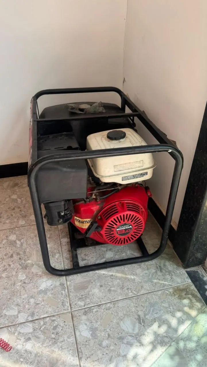 Gerador branco 6500 motor Honda 