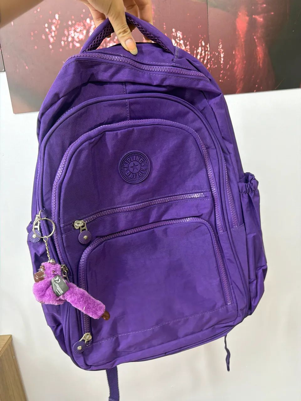 Bolsa Kipling roxa