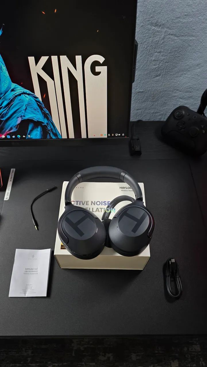 Haylou s40 ANC headphone Bluetooth 6.0 com microfone cancelamento de ruído  - Foto 2