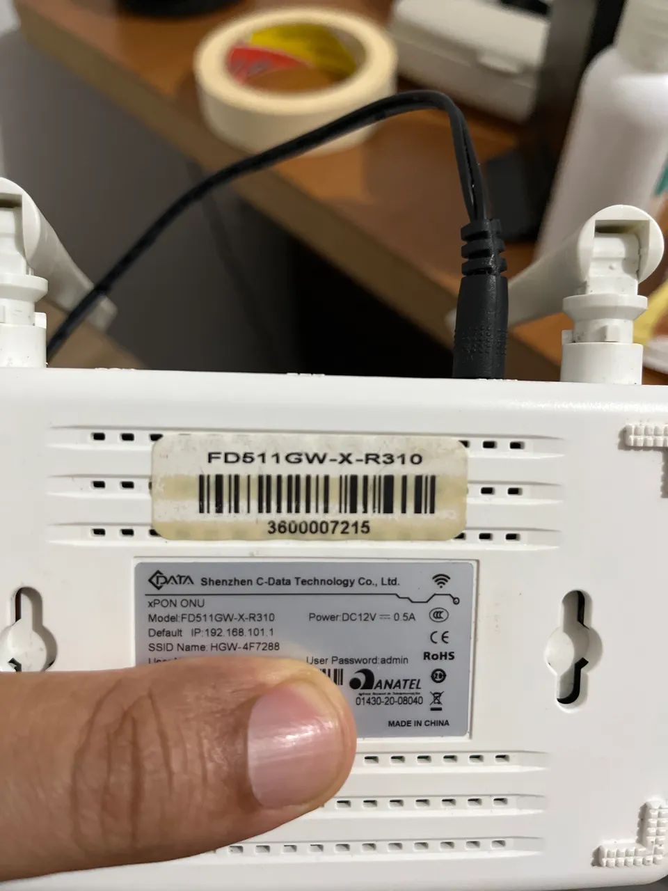 ONU/ONT C-Data FD511GW-X-R310 GPON/EPON Wi-Fi - Foto 2