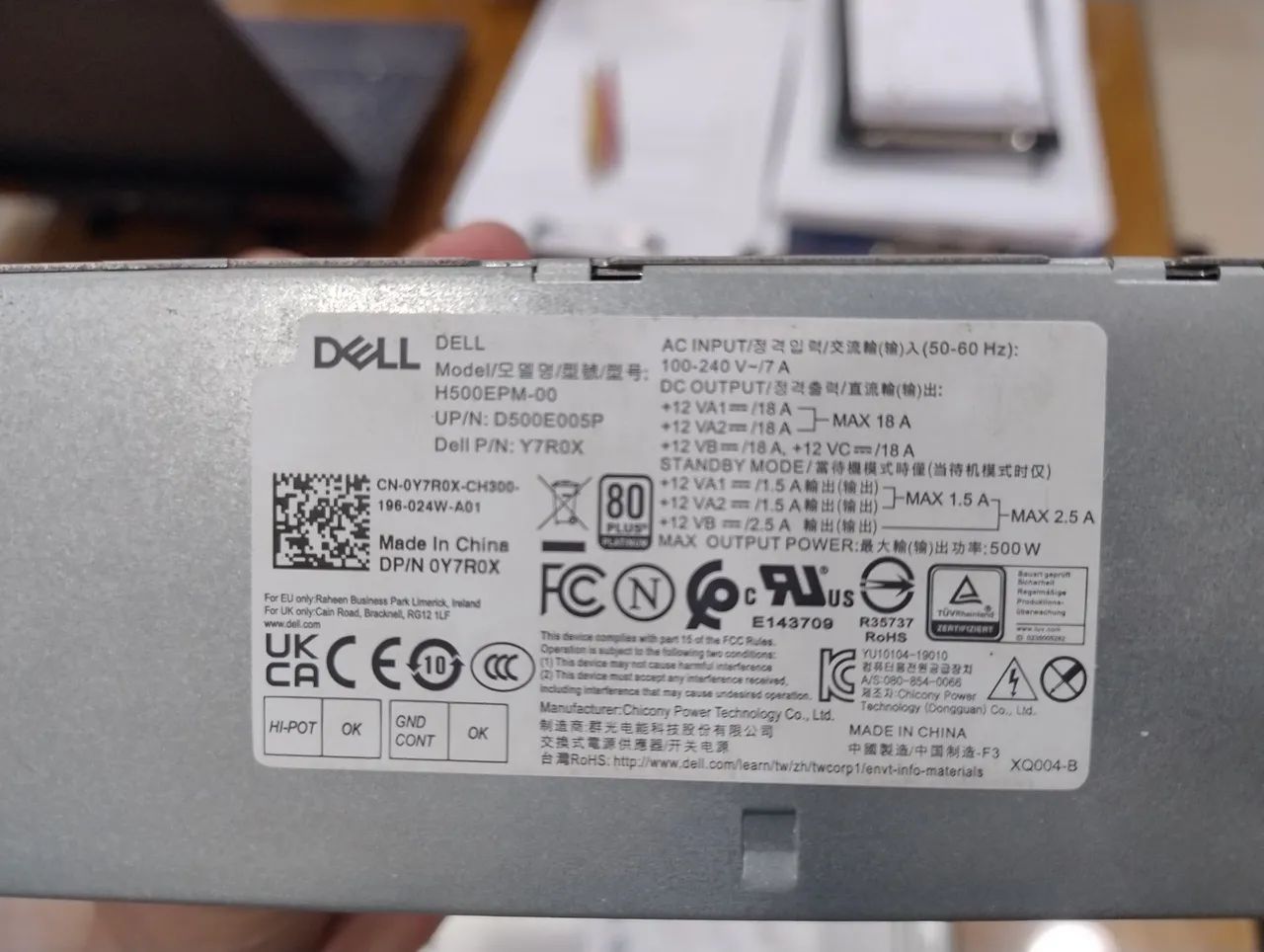 Fonte Dell Optiplex 500W PlatinumH500E005P - Foto 5