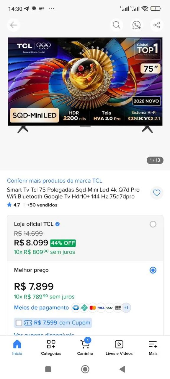 Vendo tv 75 polegadas  - Foto 3