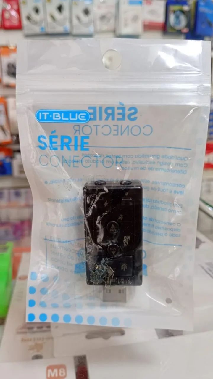 Adaptador Placa de Som Usb 7.1 Entreda Ps2 - Novo - Foto 3