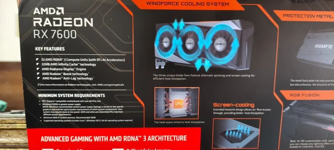 Gigabyte RX 7600 8Gb - Foto 5