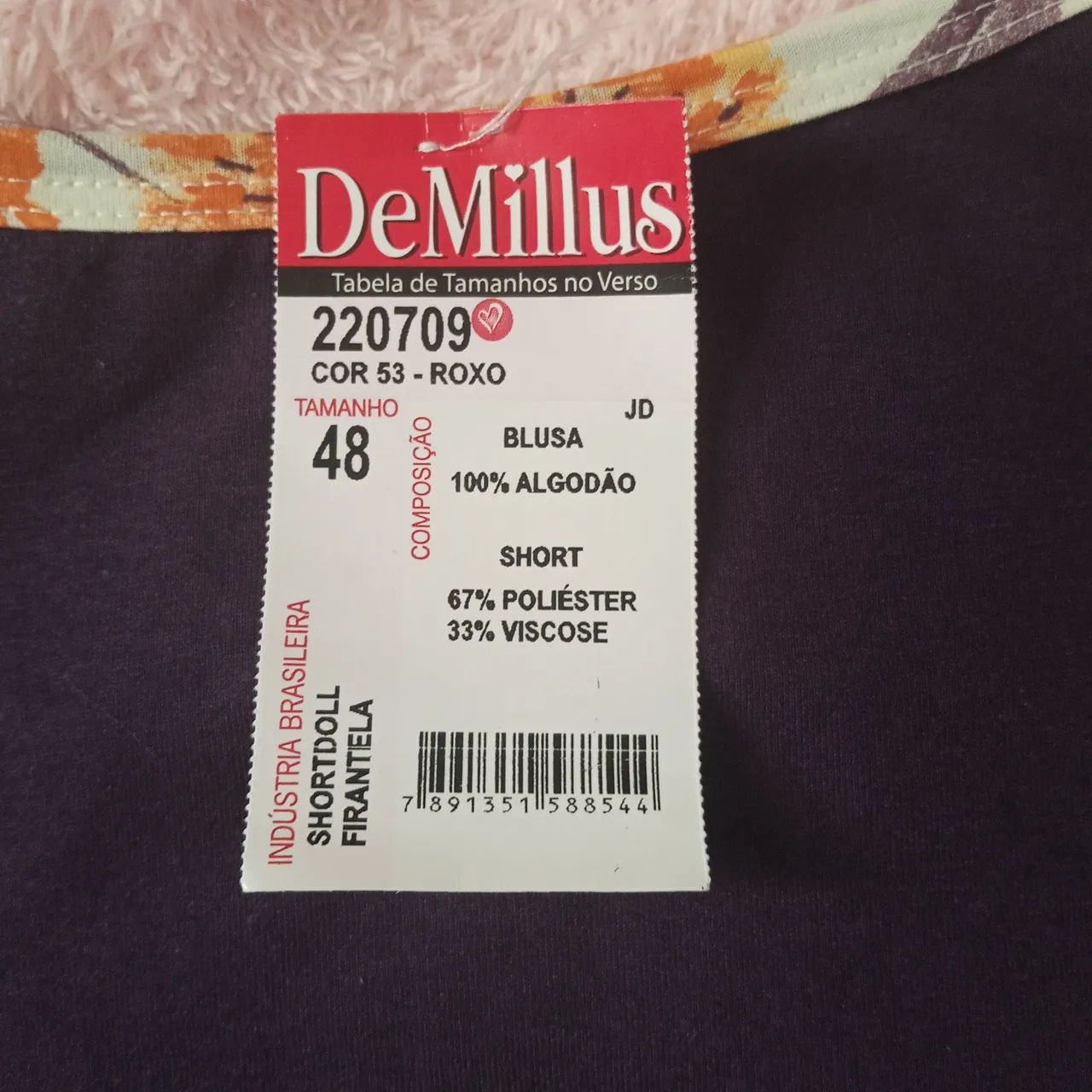 Pijama Curto Shortdoll Feminino DeMillus  - Foto 3