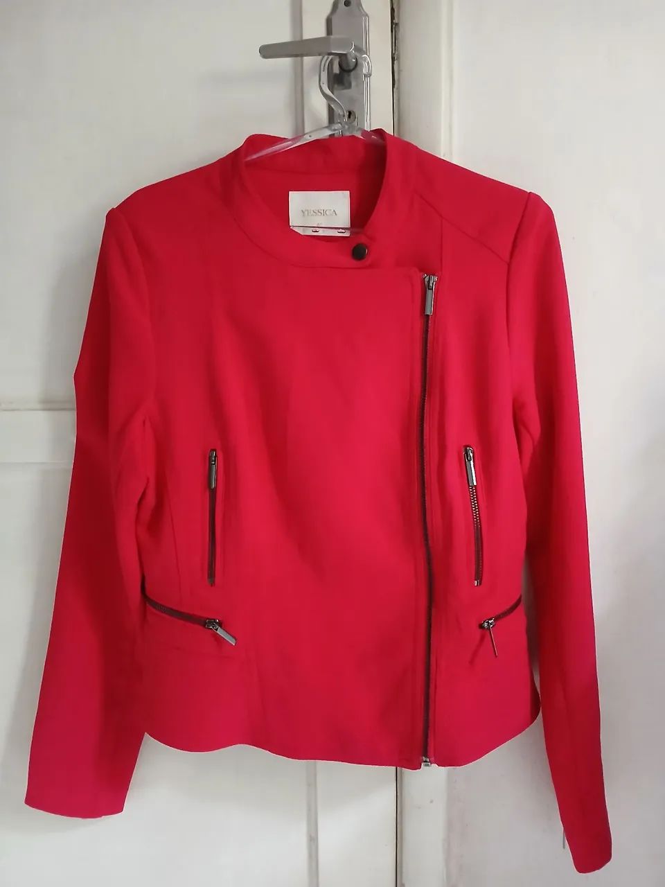 Jaqueta Rosa Estilo Biker (Tam 40) 