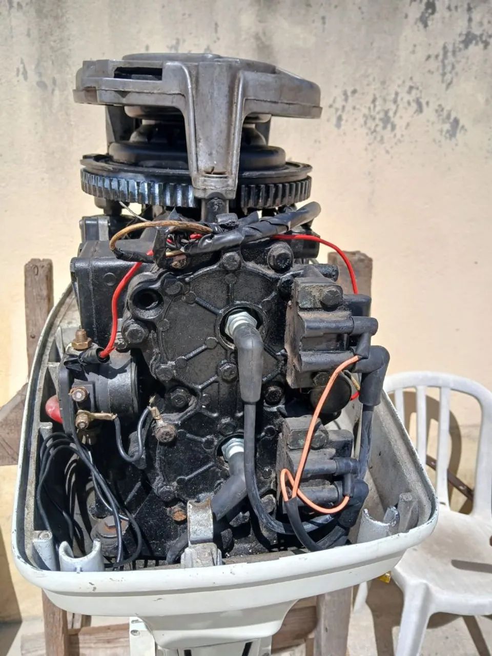 Motor de popa Johnson 45HP 2T + kit direção e comando a distância  - Foto 3