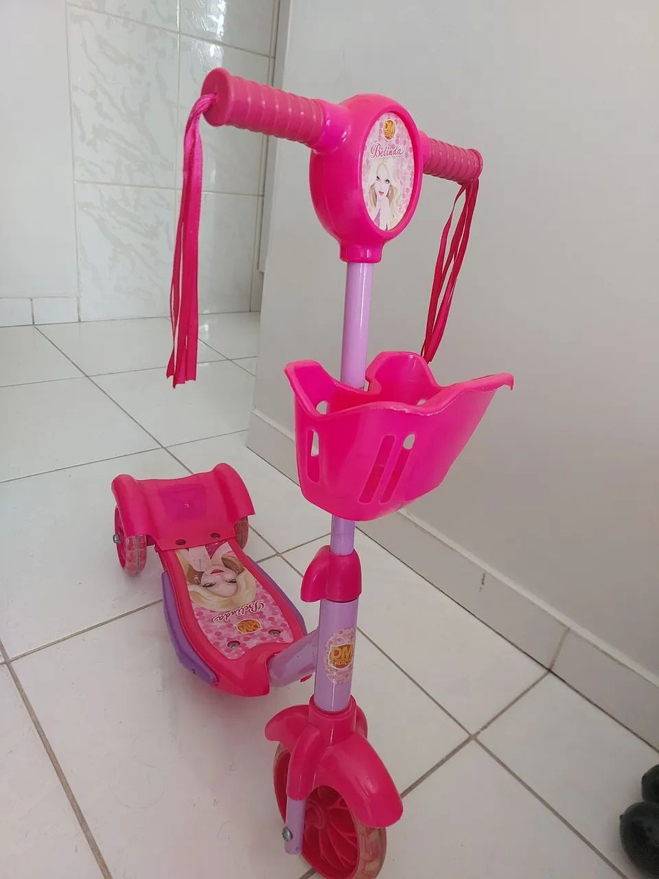 Patinete infantil DM Belinda pouco usado.  49,90 - Foto 2