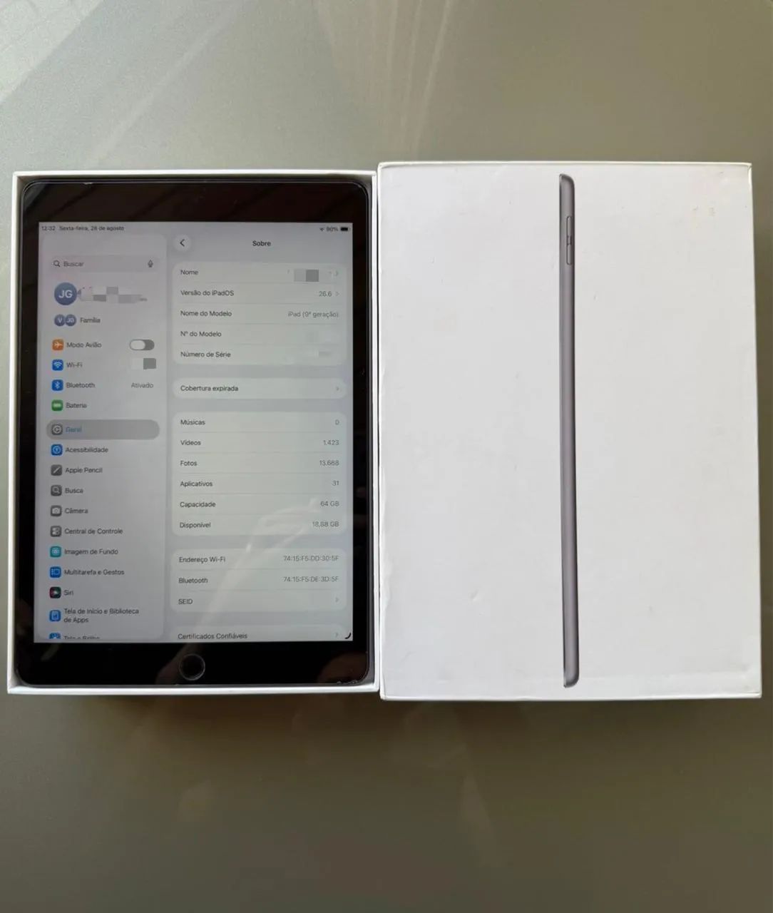 iPad 9ª Geração 64GB Wi-Fi Space Gray + Caixa Original - Foto 4