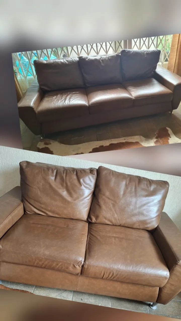 JOGO DE SOFA EM COURO