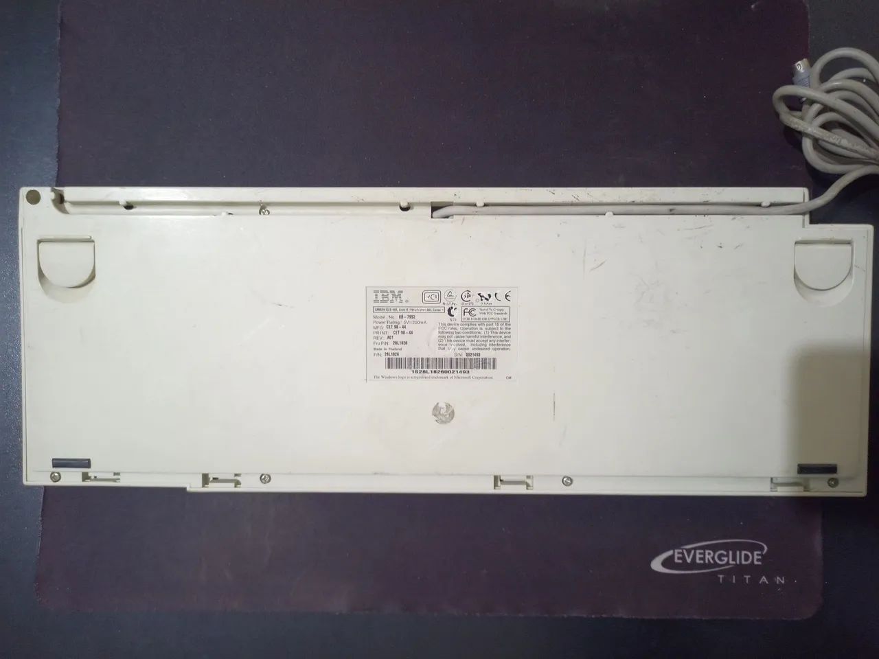 Teclado IBM PS2 branco de membrana  - Foto 2