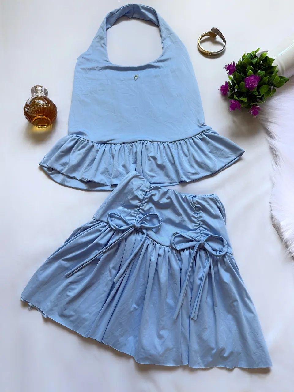 Conjunto saia mis cropped