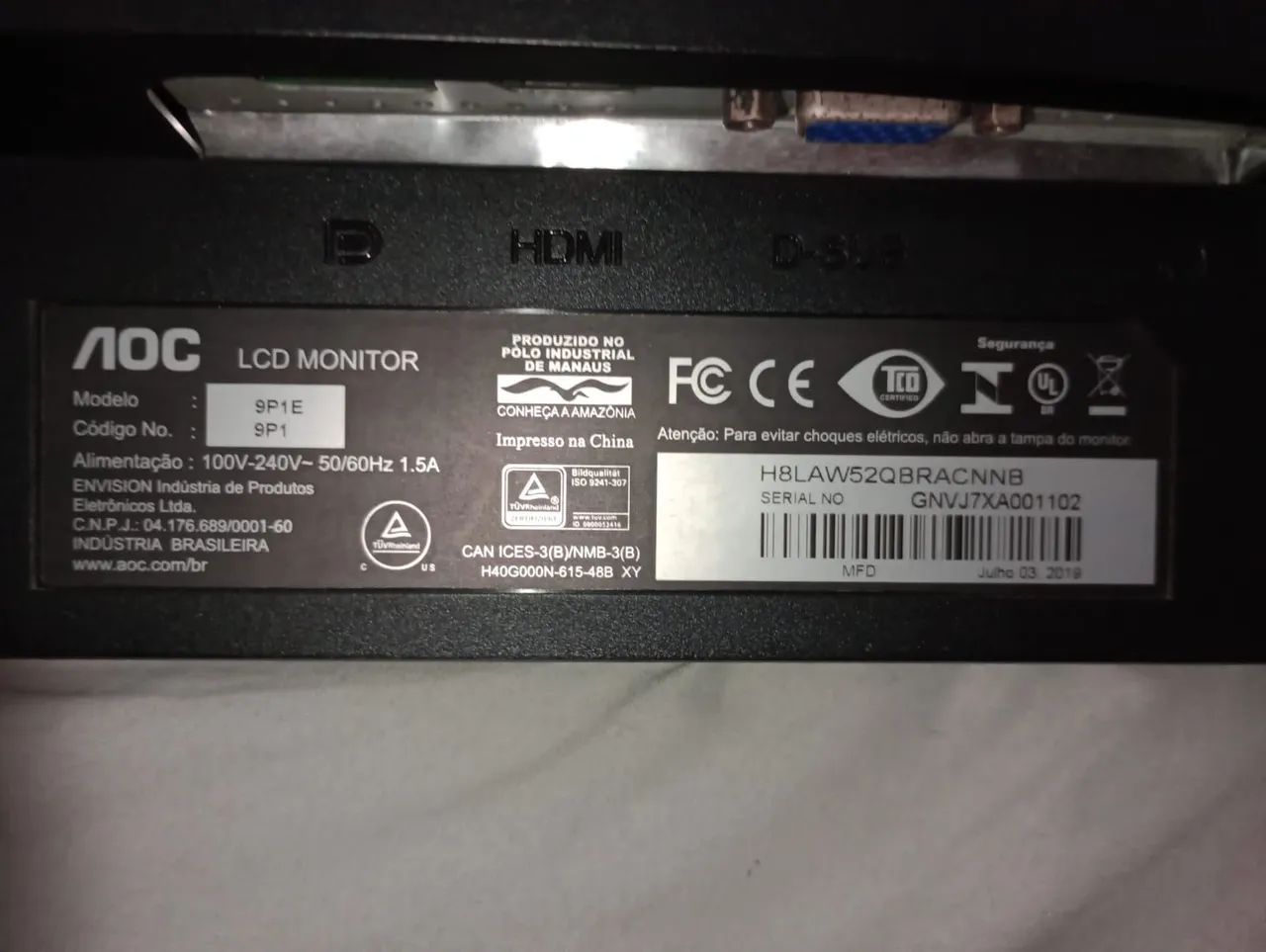 Monitor led AOC 18.5 polegadas - Foto 4