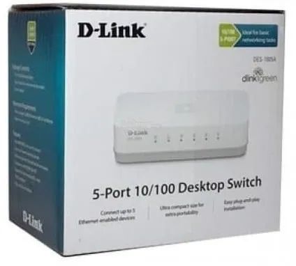 Switch D-Link DES-1005C 5 Portas LAN 10/100Mbps 1GB/s Branco