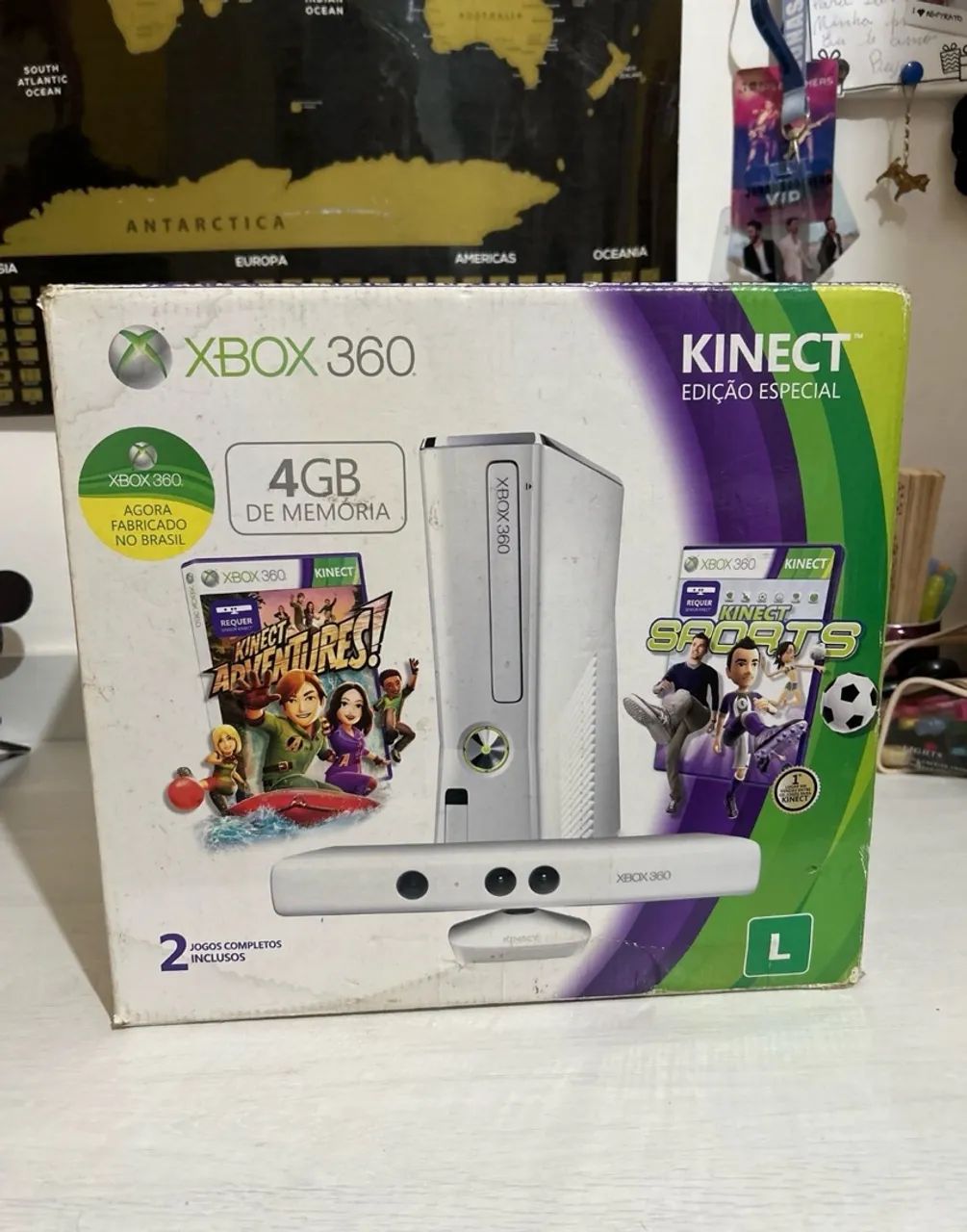 xbox 360 s 4gb console/kinect completo