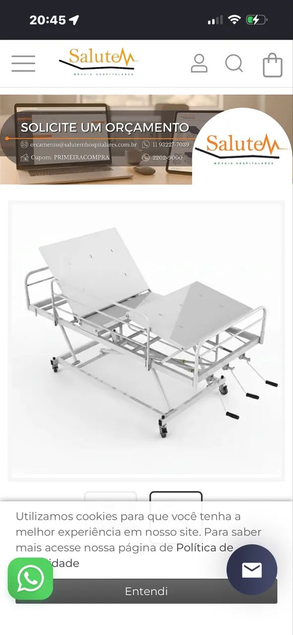 CAMA HOSPITALAR COM 3 MANIVELAS - Foto 5