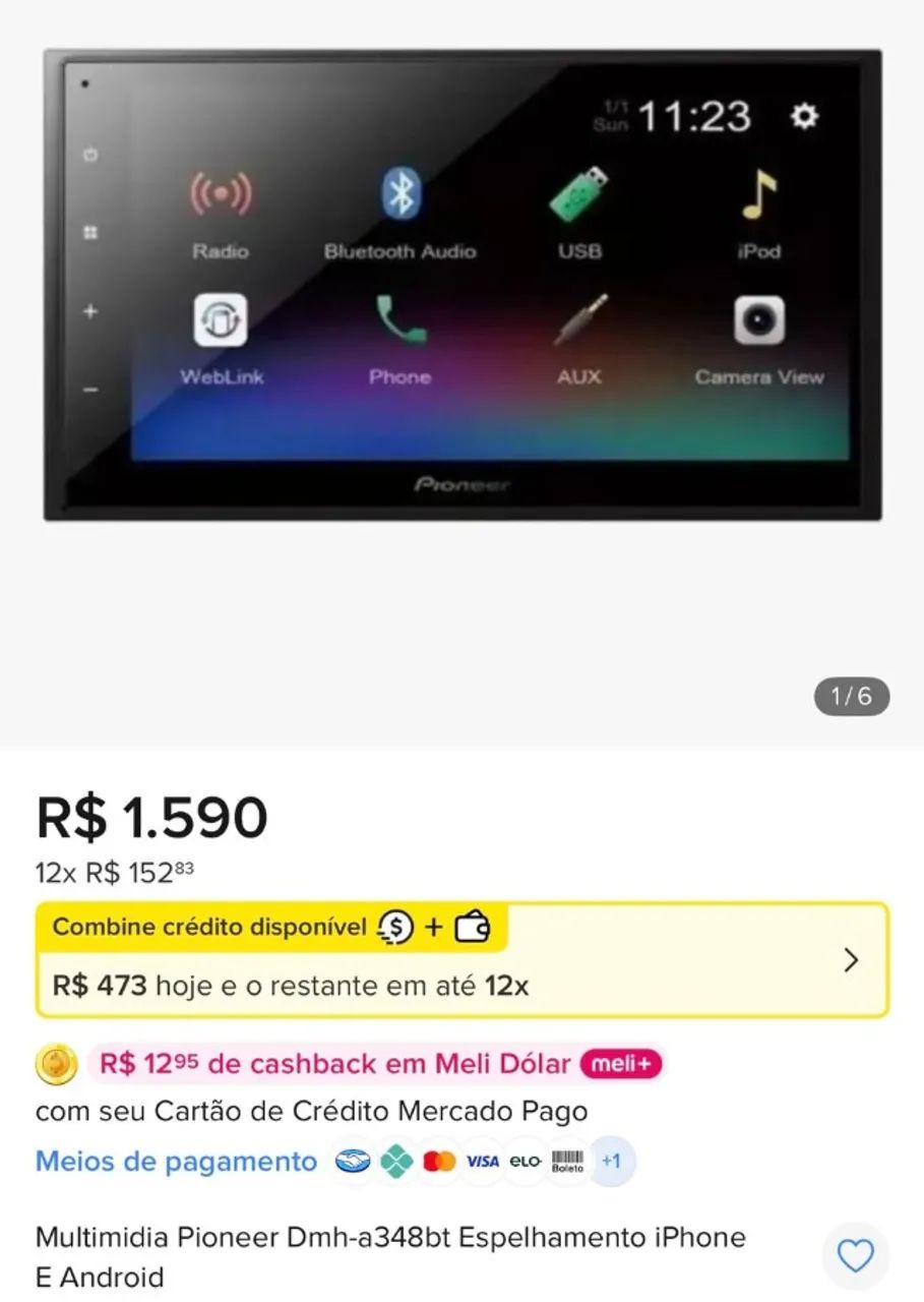 KIT SOM PARA CARRO - Foto 2