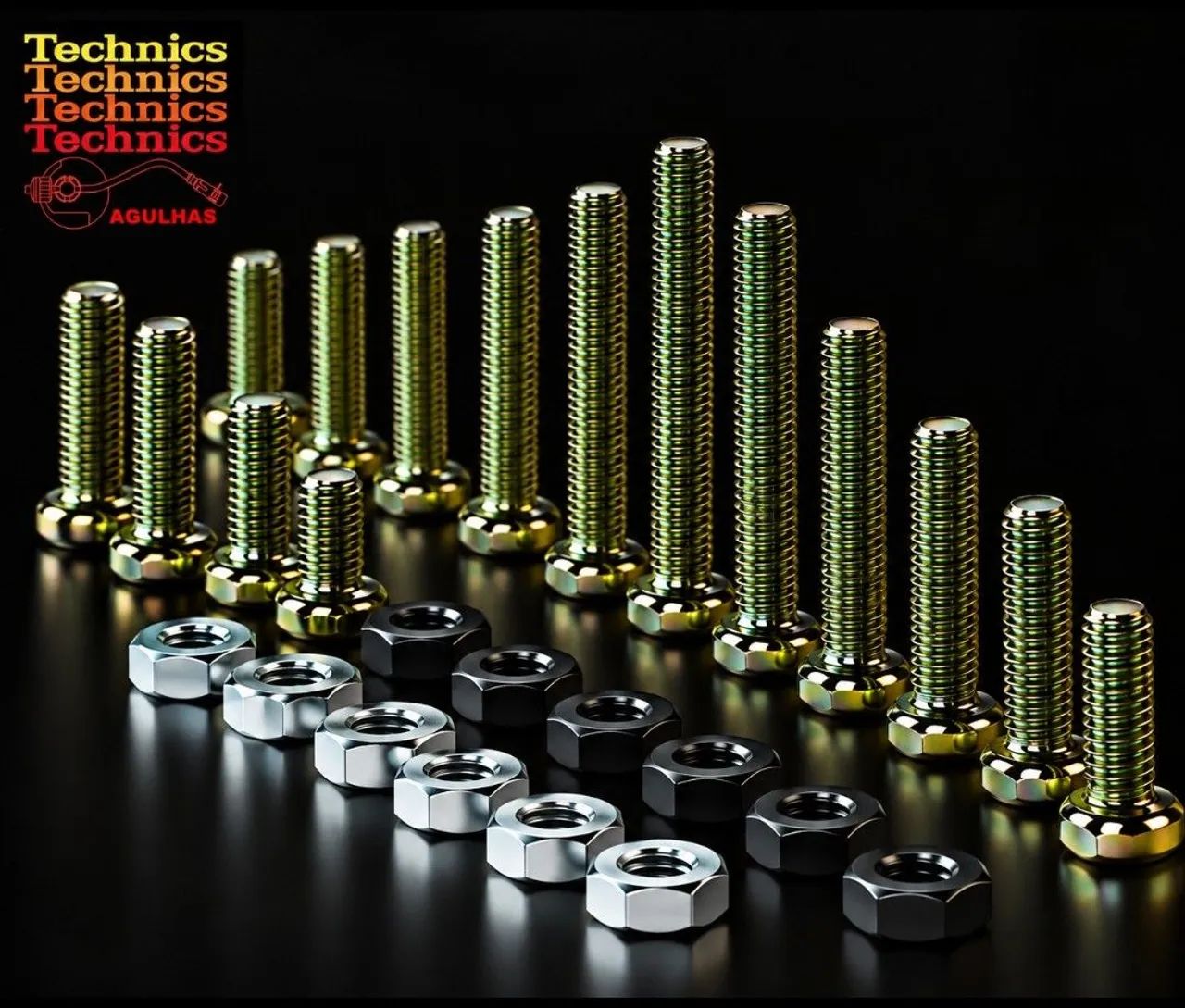 KIT  TECHNICS MINI PARAFUSOS E PORCAS - COMPATÍVEL INSTALAÇÃO DE CÁPSULA NO HEADSHELL