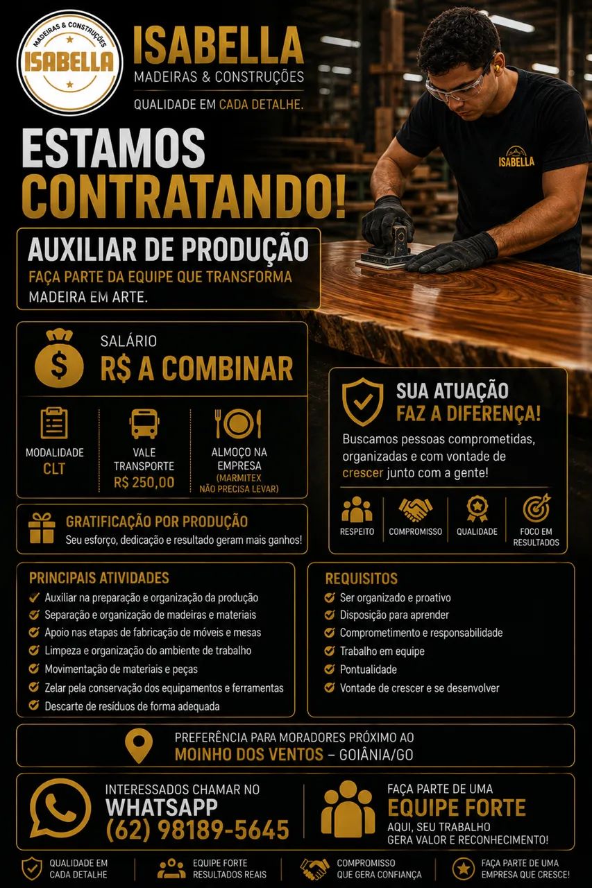 Auxiliar de  Produção 