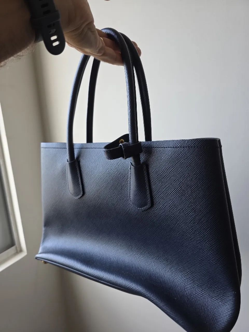 Bolsa Prada Saffiano azul original - Foto 2