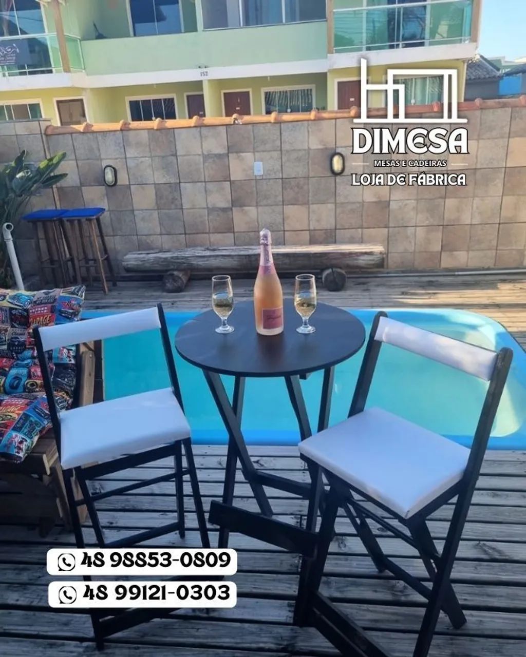 Kit bistrô com 2 banquetas. * Dimesa pague na entrega  - Foto 3