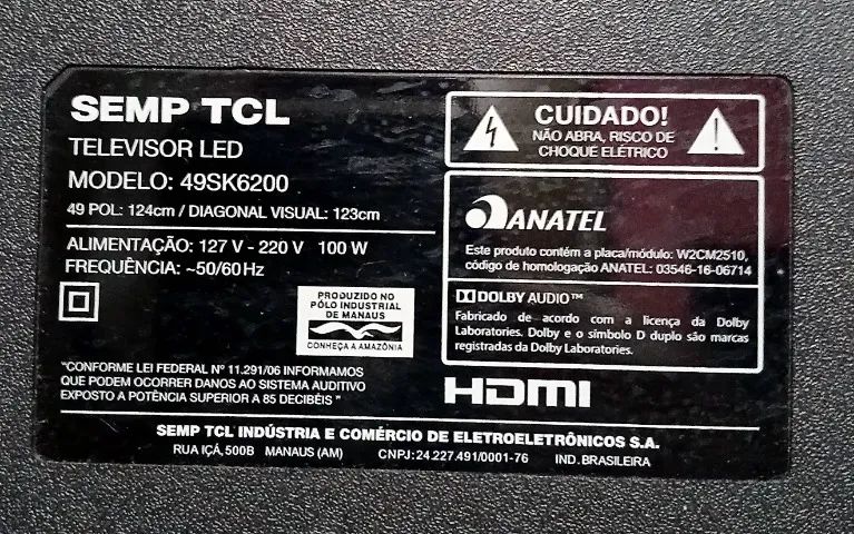 Tv Smart 49 polegadas Sem TCL funcionando  - Foto 4