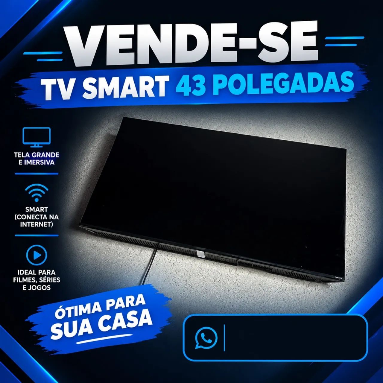 Tv smart semi nova 43 polegadas 
