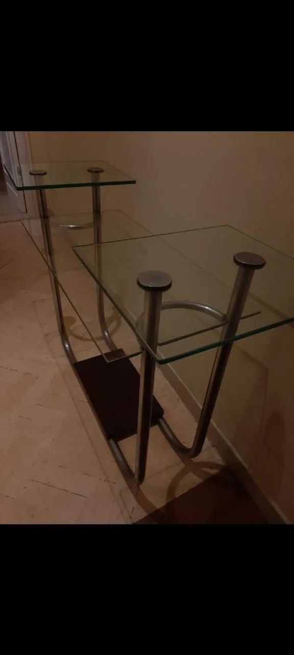 Rack de vidro vitage cromado - Foto 2