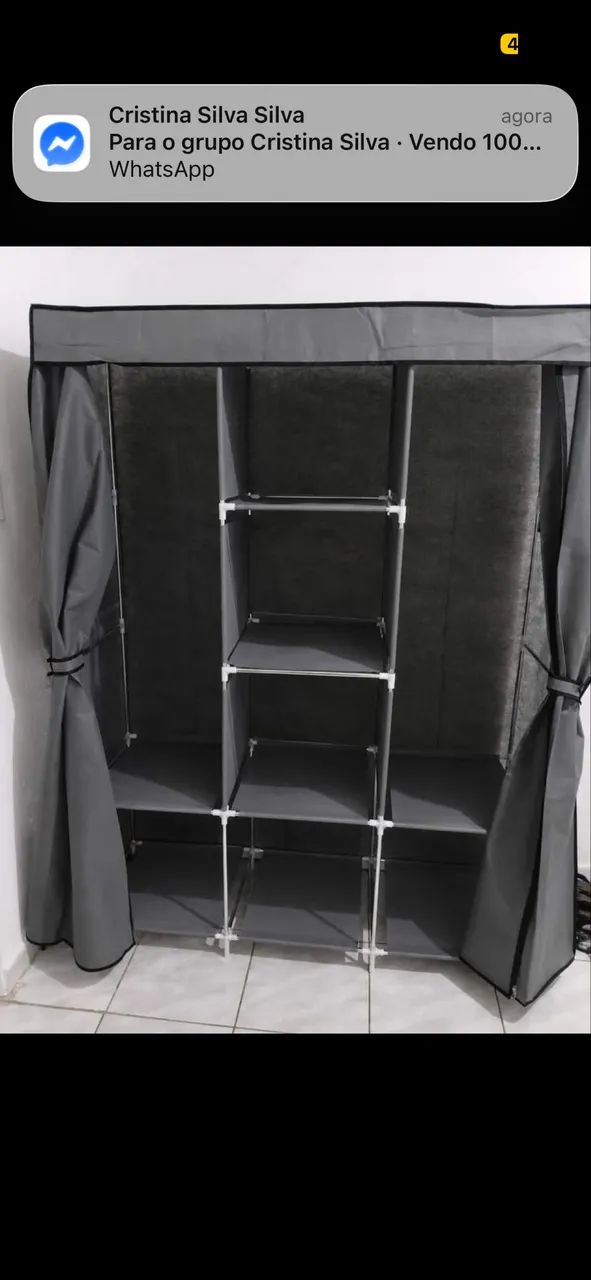 Vendo guarda roupa portátil novo  - Foto 3