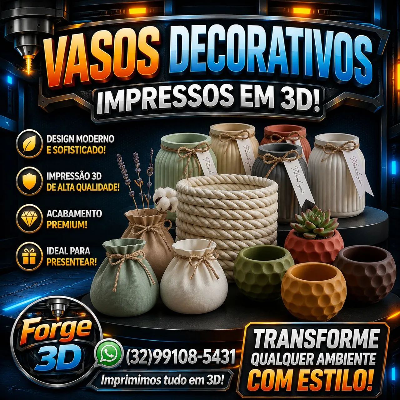 Produtos Impressão 3D Variados - Foto 3
