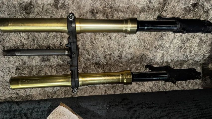 Bengalas Dianteiras + Mesa Inferior Hornet Cb600f 08-14 (Usado) - Foto 2