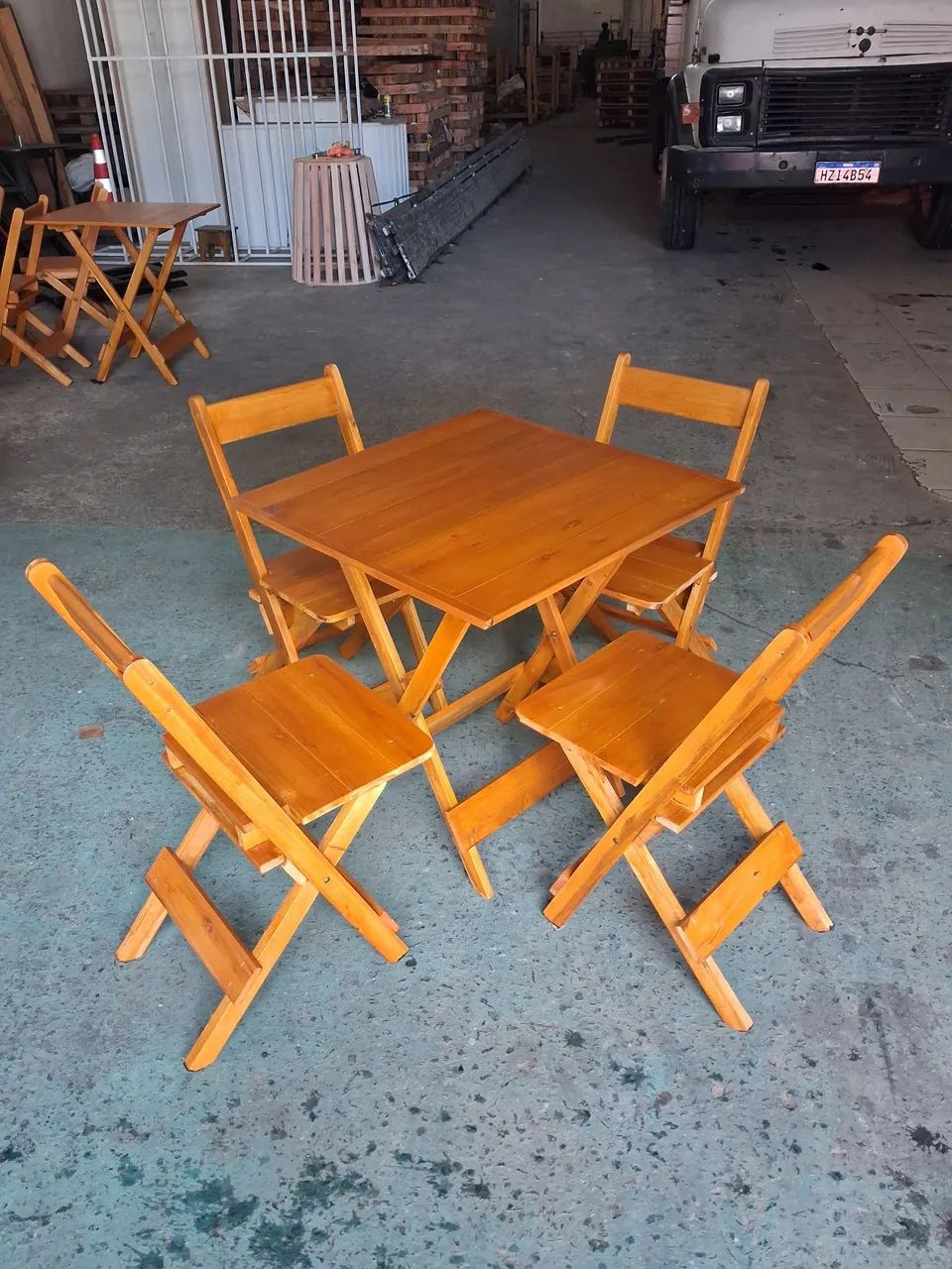 Kit de mesa de madeira, jogo mesa de boteco - Foto 2