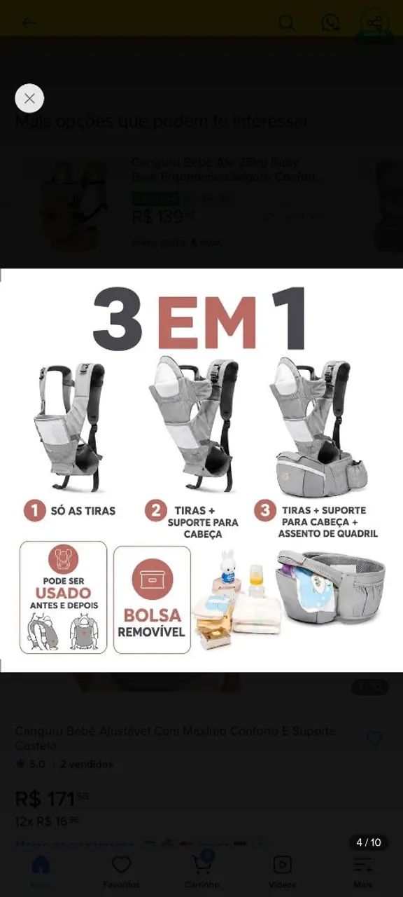 Canguru ergonômico. - Foto 4