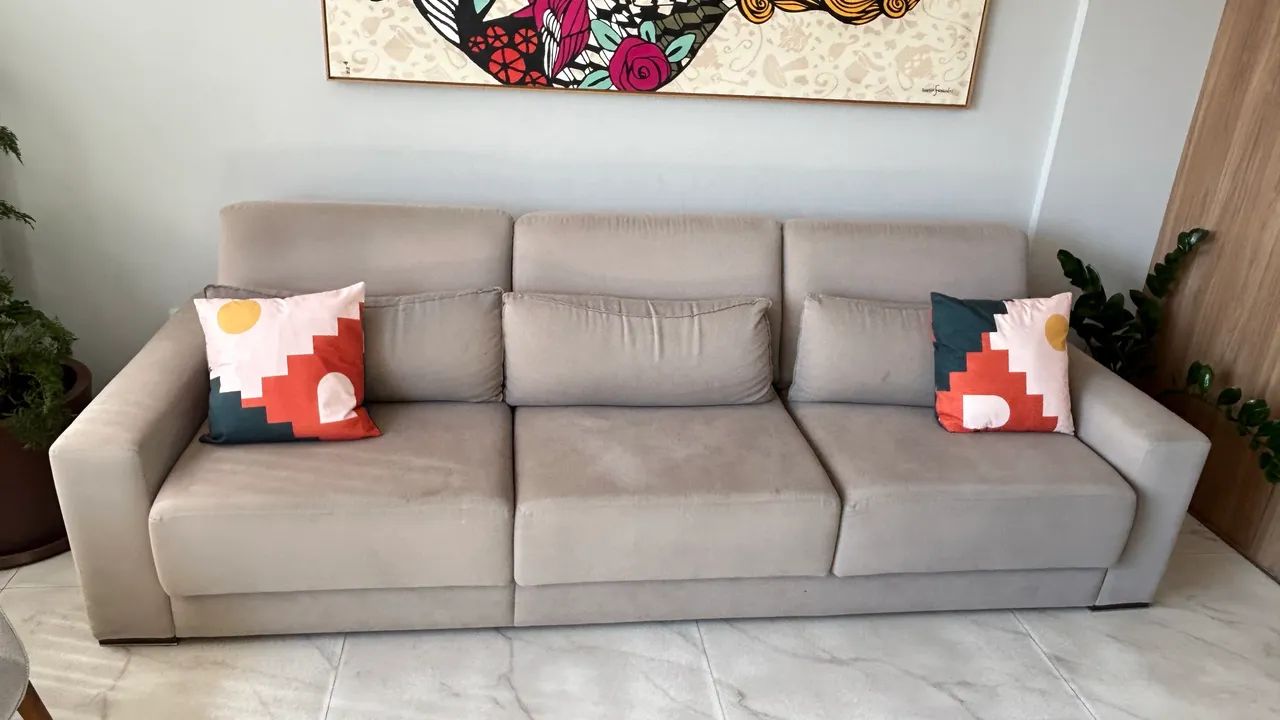 Sofá Lider Interiores 3 lugares com chaise  - Foto 5