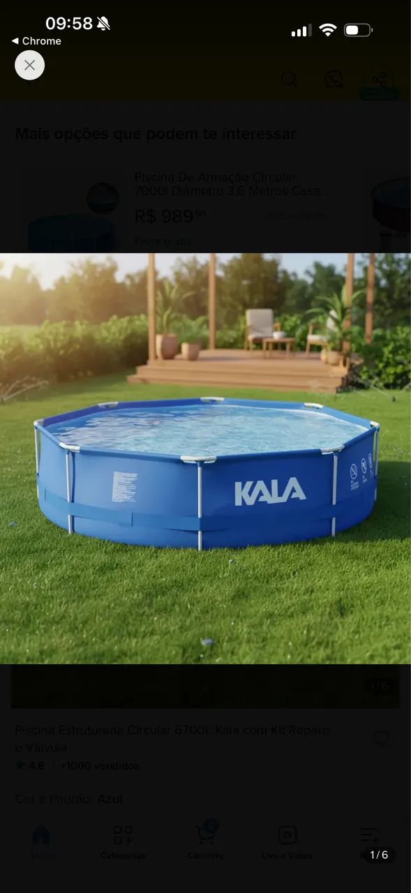 Piscina 6500mil litros