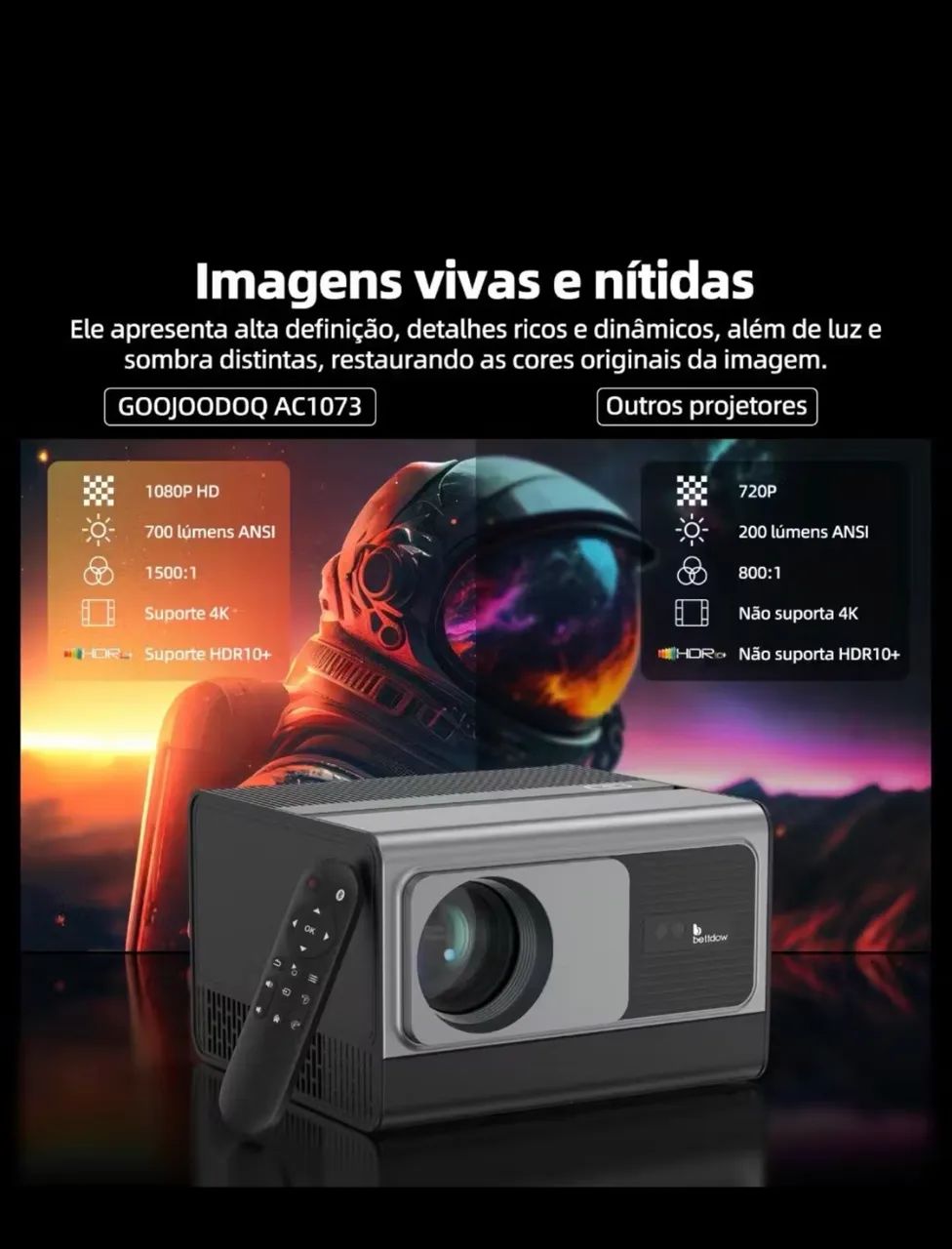 Projetor smart 4k - Foto 5