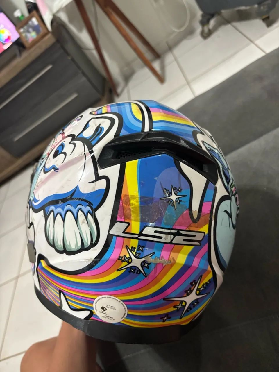 Capacete ls2 arranhado  - Foto 4