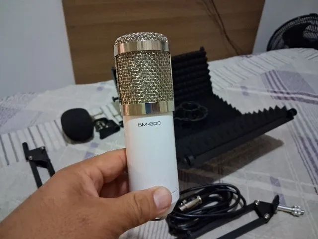 Kit podcast: Microfone BM800 + Interface Behringer + Isolamento Portátil - Foto 4