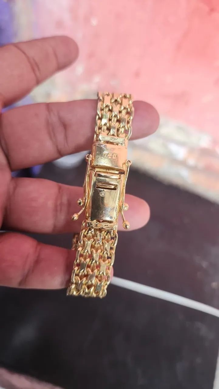 Pulseira Com banho de ouro 1000 - Foto 2